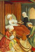 MASTER of the Pfullendorf Altar The Birth of Mary Sweden oil painting artist